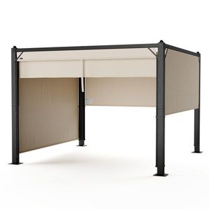Blumfeldt Pantheon Cortina pergola 3x3 m, odolná voči poveternostným vplyvom, hliník, prášková farba, rolety vyobraziť