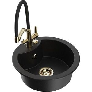 MEXEN/S MEXEN/S - Diego granitový drez 1-miska vrátane batérie Duo, čierna 6512-77-671701-57-G vyobraziť