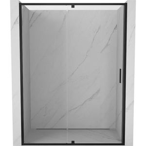 MEXEN - Exo sprchové dvere krídlové 145, transparent, čierna 819-145-000-70-00 vyobraziť