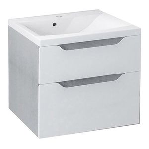 SAPHO - WAVE umývadlová skrinka 60x65x47, 8cm, biela/dub strieborný WA060-3011 vyobraziť