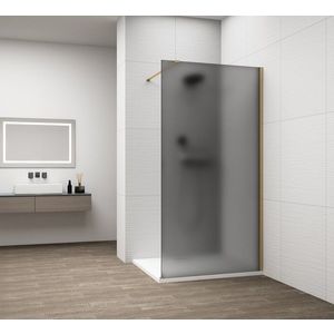 POLYSAN - ESCA GOLD MATT jednodielna sprchová zástena na inštaláciu k stene, dymové matné sklo, 900 ES1490-04 vyobraziť