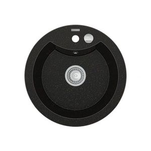 MEXEN MEXEN - Diego granitový drez 1-miska 488x480 mm, čierna / kovové zlato 6512481000-75 vyobraziť