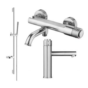 MEXEN/S - Diamond DS70 Set umývadlovej a vaňovej batérie s príslušenstvom, chróm 71503DS70-00 vyobraziť