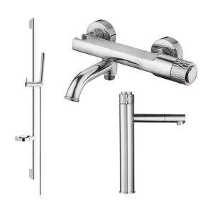 MEXEN/S - Diamond DS70 Set umývadlovej a vaňovej batérie s príslušenstvom, chróm 71513DS70-00 vyobraziť