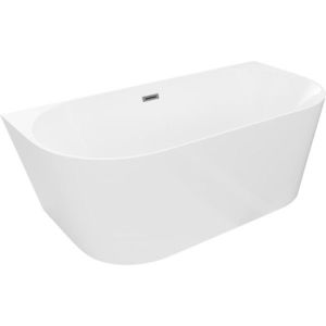 MEXEN/S - Oval Slim voľne stojaca vaňa nástenná 170 x 80, biela, sifón a prepad grafit kartáčovaná 52661708000-66 vyobraziť