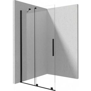 DEANTE - Sprchová stena Prizma čierna, walk-in, 140 cm - posuvná KTJ_N34R vyobraziť
