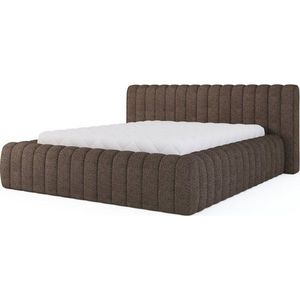 Hnedá čalúnená dvojlôžková posteľ s úložným priestorom s roštom 140x200 cm Carilla – ELTAP vyobraziť