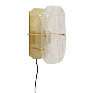 Mosadzné nástenné svietidlo do zásuvky Ruffle – Hübsch vyobraziť