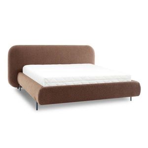 Terakotová čalúnená dvojlôžková posteľ s úložným priestorom s roštom 140x200 cm Pointt – ELTAP vyobraziť