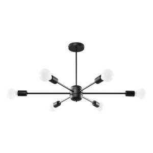 Čierne závesné svietidlo 86.5x68 cm Benedett - Sollux vyobraziť