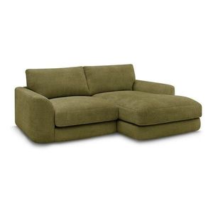 Khaki ženilková rohová pohovka (pravý roh/s leňoškou) Leonore – Bobochic Paris vyobraziť