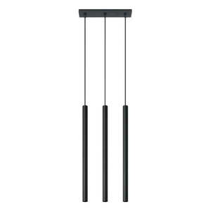 Čierne závesné svietidlo Sollux Fideus, dĺžka 30 cm vyobraziť