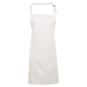 Premier Workwear Kuchynská zástera s náprsenkou a vreckom - Biela vyobraziť