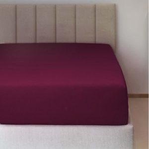 Polášek Jersey plachta s elastanom - Vínová | 140 x 200 cm vyobraziť