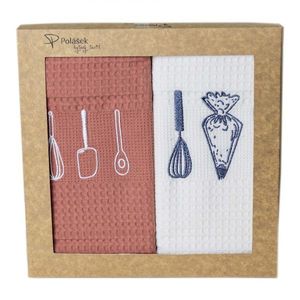 Polášek Vyšívaná vaflová utierka s motívom - 2 ks - Pomôcky na pečenie č. 1 vyobraziť