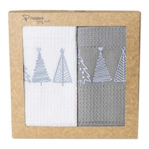 Polášek Vaflová utierka s motívom Vianoc - 2 ks - Vianočné stromčeky č. 5 vyobraziť