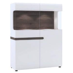 KONDELA Lynatet 33 vitrína biela / dub sonoma truflový vyobraziť