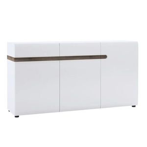 KONDELA Lynatet 40 trojdverová komoda biela / dub sonoma truflový vyobraziť