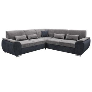 KONDELA Emily Roh P rohová sedačka s rozkladom a úložným priestorom tmavosivá (Soro 97) / sivá (Soro 90) vyobraziť