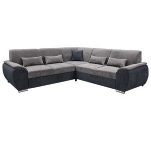 KONDELA Emily Roh L rohová sedačka s rozkladom a úložným priestorom tmavosivá (Soro 97) / sivá (Soro 90) vyobraziť