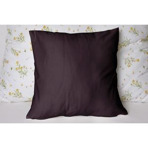 Polášek Jednofarebná obliečka na vankúš Jersey - Hnedofialová | 40 x 40 cm vyobraziť