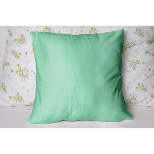 Polášek Jednofarebná obliečka na vankúš Jersey - Mätová | 40 x 40 cm vyobraziť