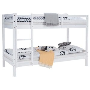KONDELA Ineza drevená poschodová posteľ 90x200 cm biela vyobraziť