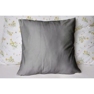 Polášek Jednofarebná obliečka na vankúš Jersey - Stredne šedá | 40 x 40 cm vyobraziť