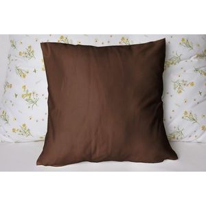 Polášek Jednofarebná obliečka na vankúš Jersey - Tmavohnedá | 40 x 40 cm vyobraziť