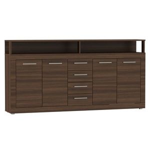 KONDELA Lunysa 2 New štvordverová komoda so zásuvkami orech tabacco vyobraziť