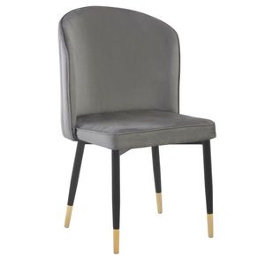 KONDELA Udaja jedálenská stolička sivá (Velvet) / čierna / zlatá vyobraziť