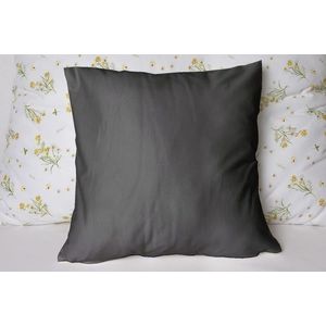 Polášek Jednofarebná obliečka na vankúš Jersey - Tmavošedá | 40 x 40 cm vyobraziť