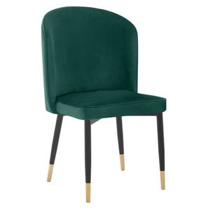 KONDELA Udaja jedálenská stolička zelená (Velvet) / čierna / zlatá vyobraziť
