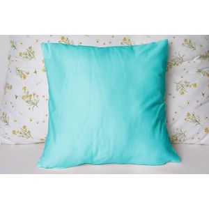 Polášek Jednofarebná obliečka na vankúš Jersey - Tyrkysová | 40 x 40 cm vyobraziť