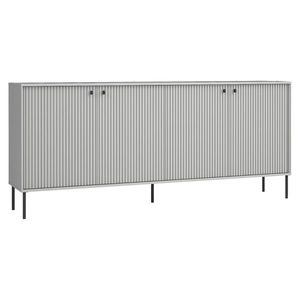 KONDELA Aris 4D štvordverová komoda sivá / čierna vyobraziť