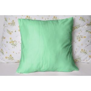 Polášek Jednofarebná obliečka na vankúš Jersey - Zelená | 40 x 40 cm vyobraziť