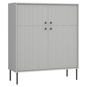 KONDELA Aris 2D2D štvordverová komoda sivá / čierna vyobraziť