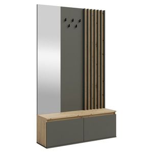 KONDELA Deris predsieň grafit / dub artisan vyobraziť