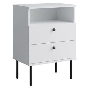 KONDELA Igne Typ 1 nočný stolík biela / čierna vyobraziť
