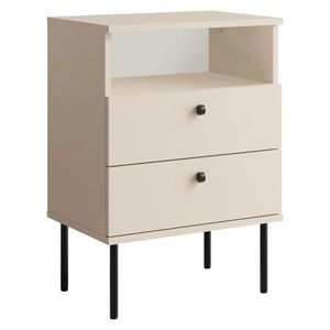 KONDELA Igne Typ 1 nočný stolík kašmír / čierna vyobraziť