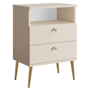 KONDELA Igne Typ 2 nočný stolík kašmír / zlatá vyobraziť