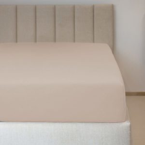 Polášek Jersey plachta s elastanom - Biela káva | 140 x 200 cm vyobraziť