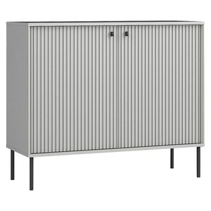 KONDELA Aris 2D dvojdverová komoda sivá / čierna vyobraziť