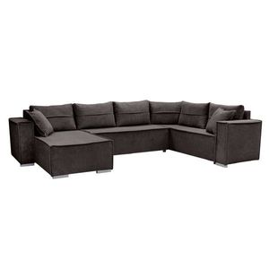 KONDELA Colin U Uni rohová sedačka u s rozkladom hnedá vyobraziť