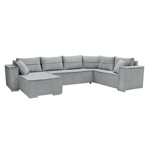 KONDELA Colin U Uni rohová sedačka u s rozkladom svetlosivá vyobraziť