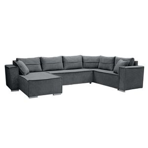 KONDELA Colin U Uni rohová sedačka u s rozkladom tmavosivá vyobraziť