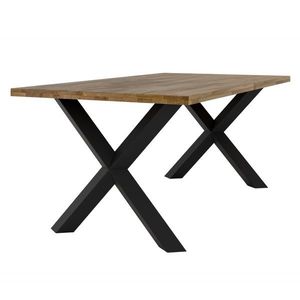 KONDELA Niler jedálenský stôl 180x100 cm prírodná / čierna vyobraziť