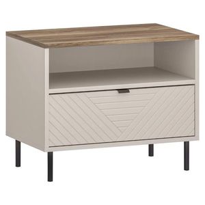 KONDELA Eyco 1S nočný stolík kašmír / dub castello vyobraziť