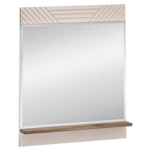 KONDELA Eyco 70 zrkadlo na stenu kašmír / dub castello vyobraziť