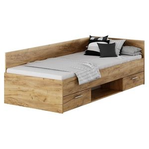 KONDELA Boat 90 posteľový rám s úložným priestorom dub artisan vyobraziť